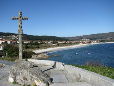 Španělsku - kříž a část mysu Finisterre