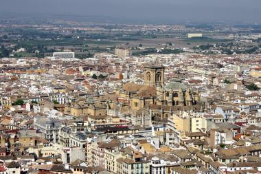 Španělské město Granada a katedrála