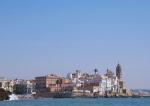 Španělské město Sitges na pobřeží